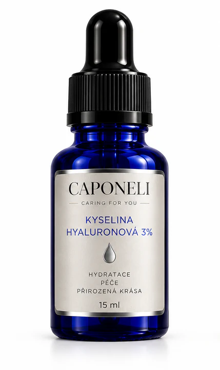 Caponeli kyselina hyaluronová 3 %, modrá lahvička s kapátkem, 15 ml
